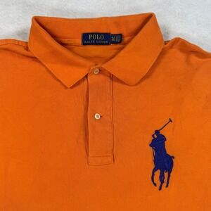 Polo Ralph Lauren Big Pony Orange Cotton Polo Shirt Mens XLT Extra Large Tall